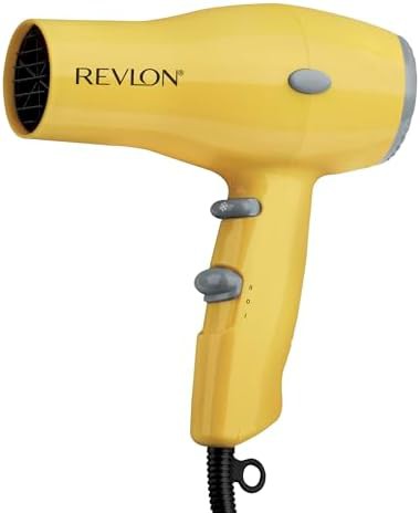 Compact Yellow Ionic Travel Hair Dryer