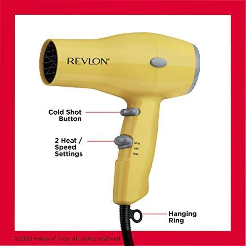 Compact Yellow Ionic Travel Hair Dryer — photo 4