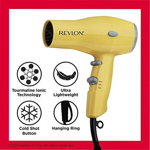 Compact Yellow Ionic Travel Hair Dryer — photo 5