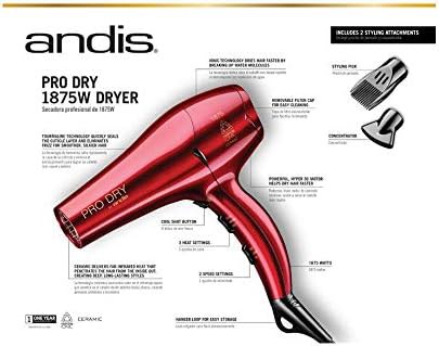 Red tourmaline ceramic pro dryer — photo 3