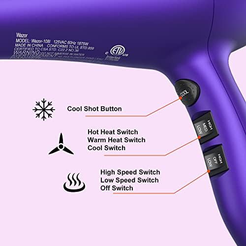 Purple tourmaline ceramic ionic blow dryer — photo 3