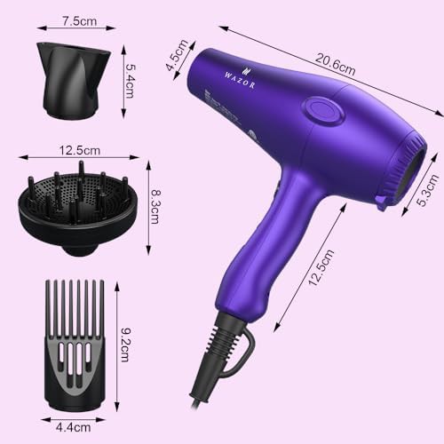 Purple tourmaline ceramic ionic blow dryer — photo 5
