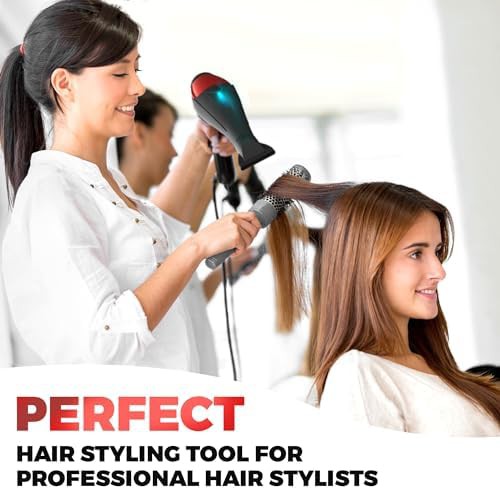 Ionic salon blow dryer in black and red — photo 3