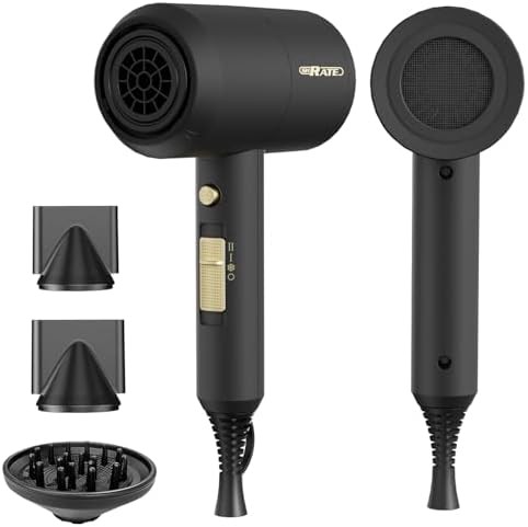 Portable ionic curly hair diffuser dryer