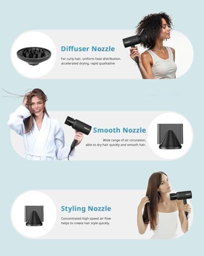 Portable ionic curly hair diffuser dryer — photo 4