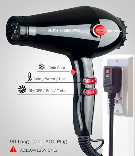 Professional Salon Ionic Turbo Dryer Black — photo 5
