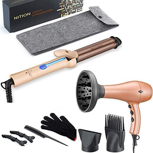 Hair Dryer and Argan Oil Curling Iron Set