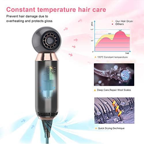 Lightweight and compact gray blow dryer — photo 5