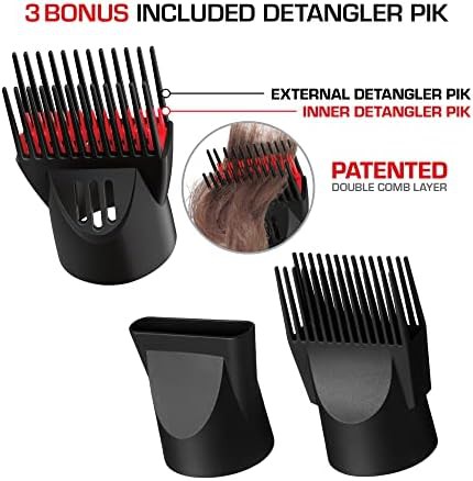 Yellow Professional Ceramic Dryer with Detangler Piks — photo 4