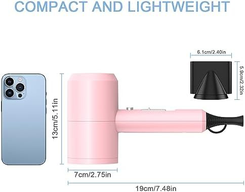 Pink compact ionic fast drying dryer — photo 5