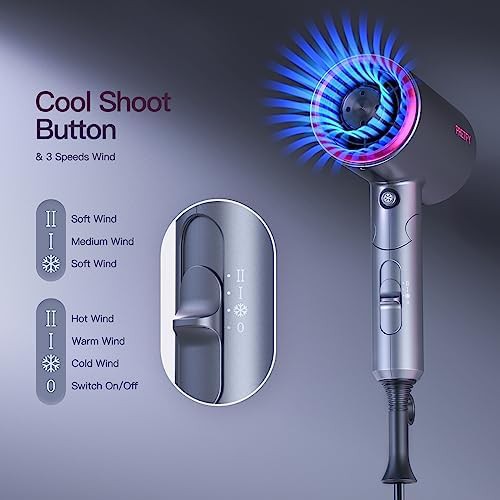 Gray foldable ionic hair dryer with diffuser — photo 4