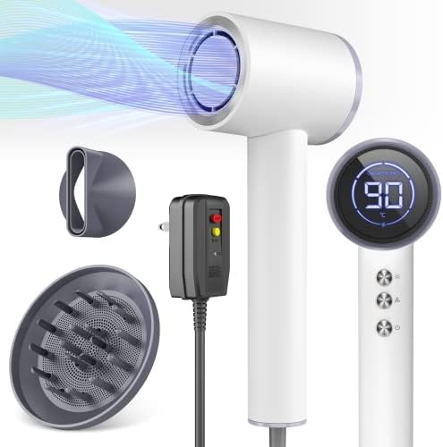 White 1600 Watt Ionic Travel Hair Dryer