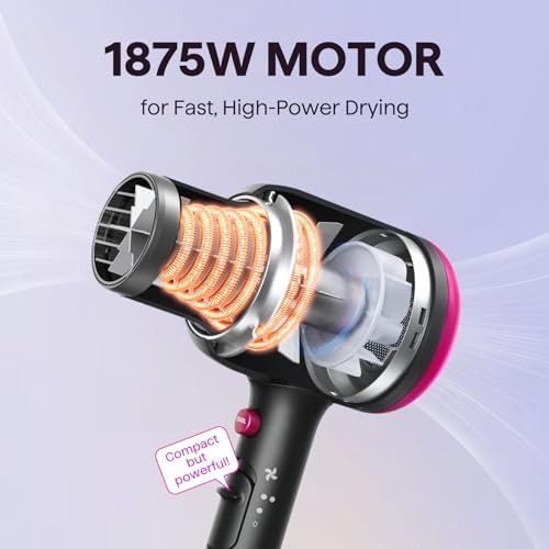 Pink ionic hair dryer with diffuser — photo 3