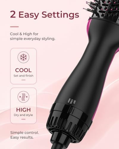 Mini travel hot air blow dryer brush — photo 4