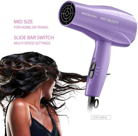 Ceramic Hair Dryer with Comb Attachment Purple — photo 4