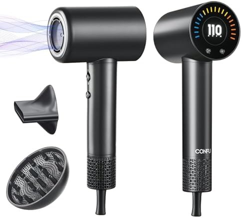 High speed ionic dryer with magnetic diffuser grey