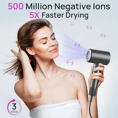 High speed ionic dryer with magnetic diffuser grey — photo 3