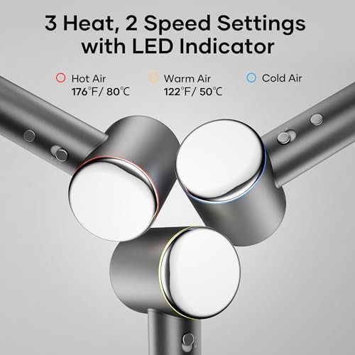 Professional ionic gray dryer with magnetic diffuser — photo 4
