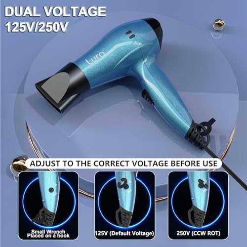 Travel hair dryer with diffuser and european plug — photo 3