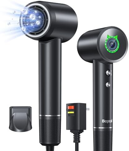 Quiet 1500W ionic dryer with concentrator