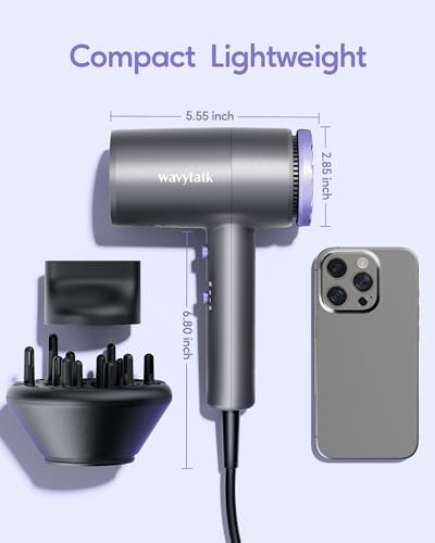 Purple ionic hair dryer with concentrator — photo 4
