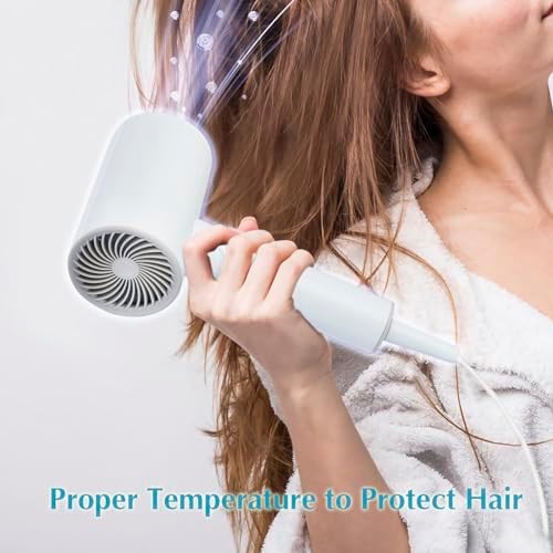 White Small Foldable Travel Hair Dryer — photo 5