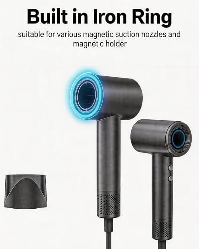 Space gray compact ionic hair dryer — photo 4