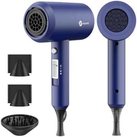 Prussian blue quiet travel hair dryer