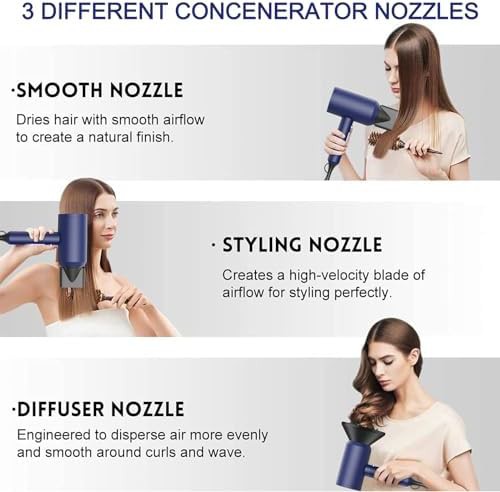 Prussian blue quiet travel hair dryer — photo 3