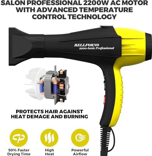 High power ionic dryer in black and yellow — photo 3