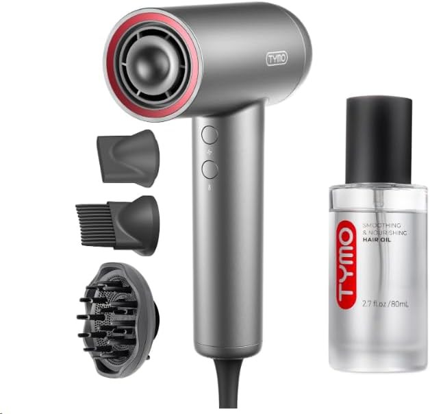 Ionic Hair Dryer with Diffuser and Oil