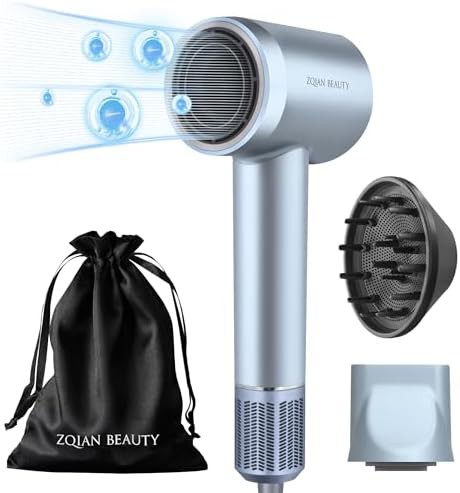 Gray blue ionic dryer with brushless motor