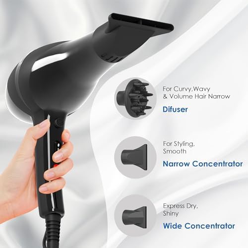 Professional ionic blow dryer with diffuser — photo 4