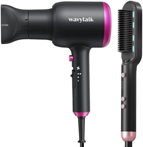 Ionic Hair Straightener Brush and Hair Dryer