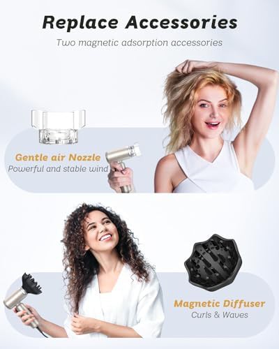 Quiet Mini Ionic Dryer with Magnetic Diffuser — photo 3
