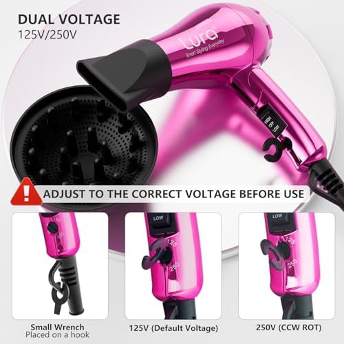 Small dual voltage travel hair dryer folding handle — photo 3
