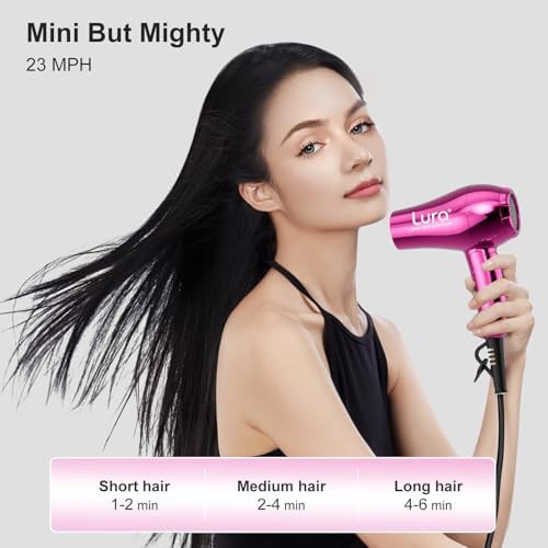 Small dual voltage travel hair dryer folding handle — photo 4