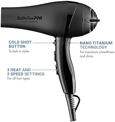 Black Nano Titanium 2000W Hair Dryer — photo 3