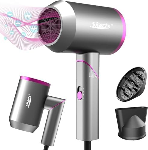 Foldable professional ionic dryer for travel