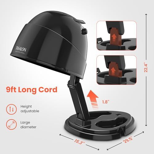 Portable Black Foldable Hooded Hair Dryer — photo 3