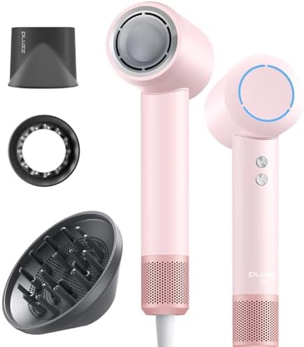 Curly hair diffuser dryer in pink