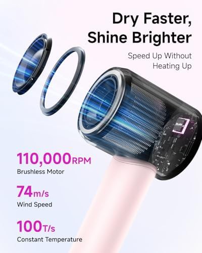 Curly hair diffuser dryer in pink — photo 4