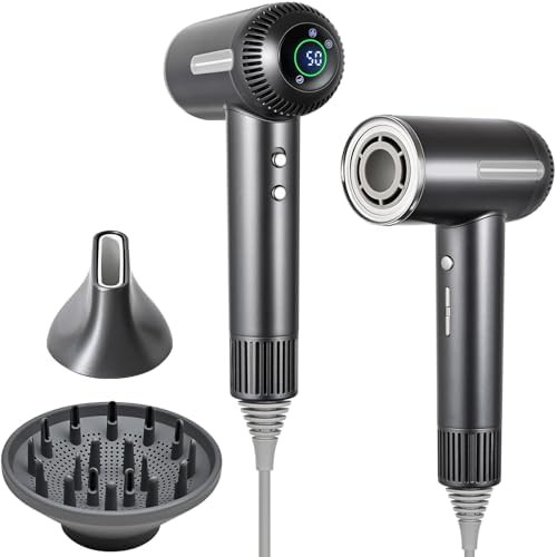 Plasma ionic blow dryer silver gray