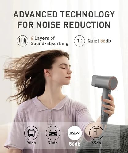 Grey ultra fast brushless hair dryer — photo 5