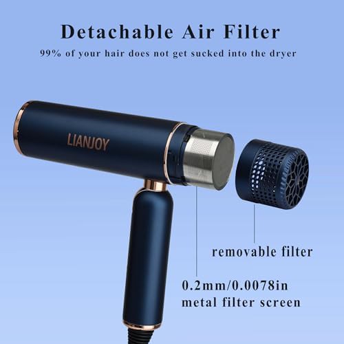 Foldable ionic travel dryer in blue — photo 5