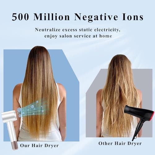 Black compact ionic dryer for curls — photo 4