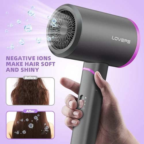 Crimson purple foldable ionic hair dryer — photo 4