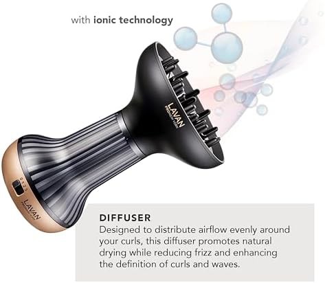 Gold Ionic Diffuser Dryer for Curls — photo 4