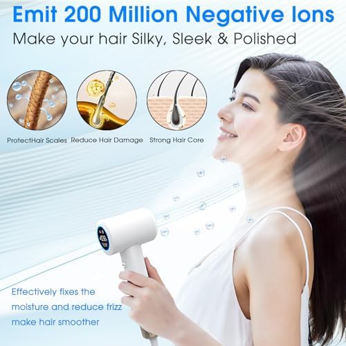 White Ionic Hair Dryer with Dual Ion Technology — photo 3