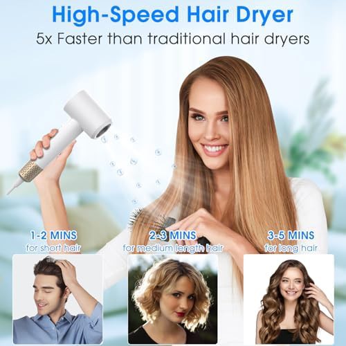 White Ionic Hair Dryer with Dual Ion Technology — photo 4